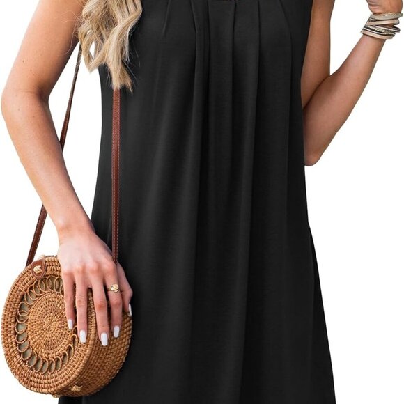 Sleeveless Lace Summer Dress Women Lightweight Breathable Casual Beach Wear - Picture 4 of 5